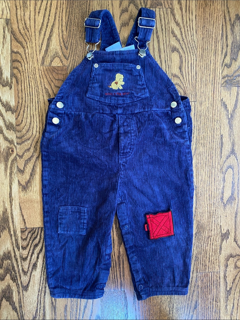 Vintage 2001 Spot the Dog blue corduroy overalls, size 18M. Like new condition
